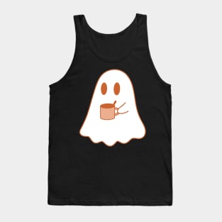 A cute ghost with a cup of tea/coffee/hot chocolate Tank Top